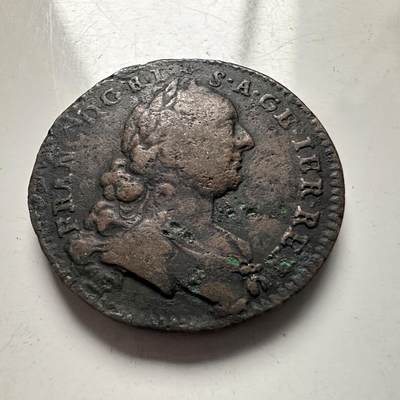 🌹外币初藏🌹🐯2025年第144场  每周二四六晚8️⃣点 接代拍 - 萨克森1762年1克洛泽铜币 奥古斯特三世 萨克森和波兰共主 维也纳铸币厂W标