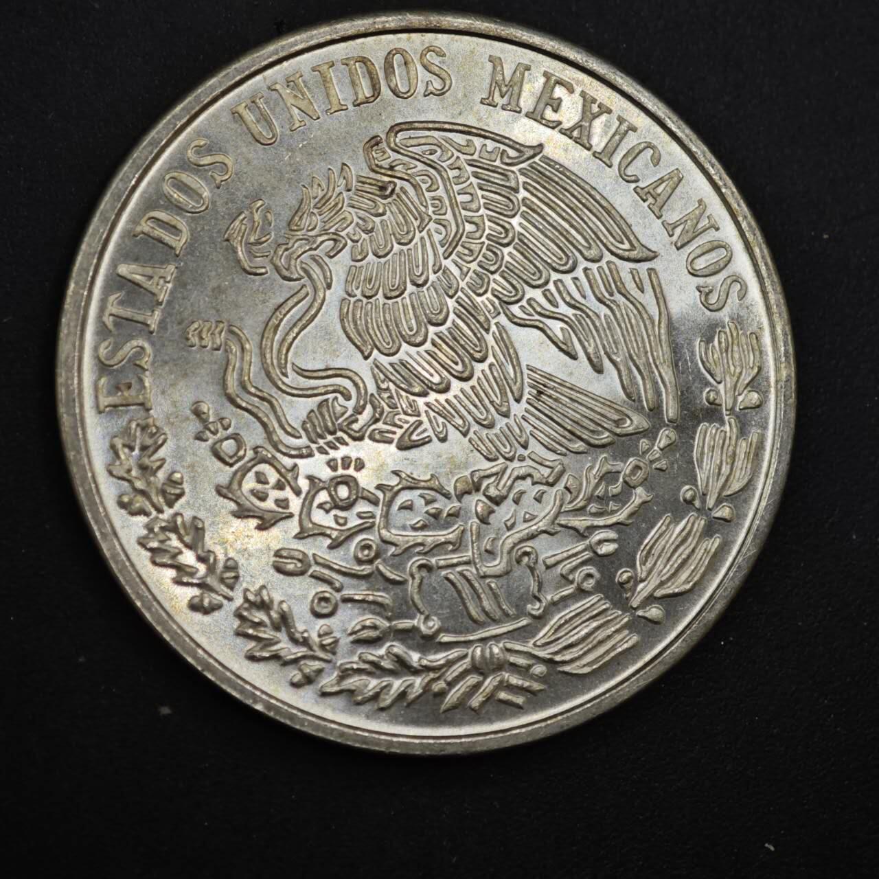 【淘币小摊】实时拍第八百三十六拍   银币套币场   满百包邮可预留二周 每周一统一发货   墨西哥1977年100比索银币 重27.8克720银 银价304