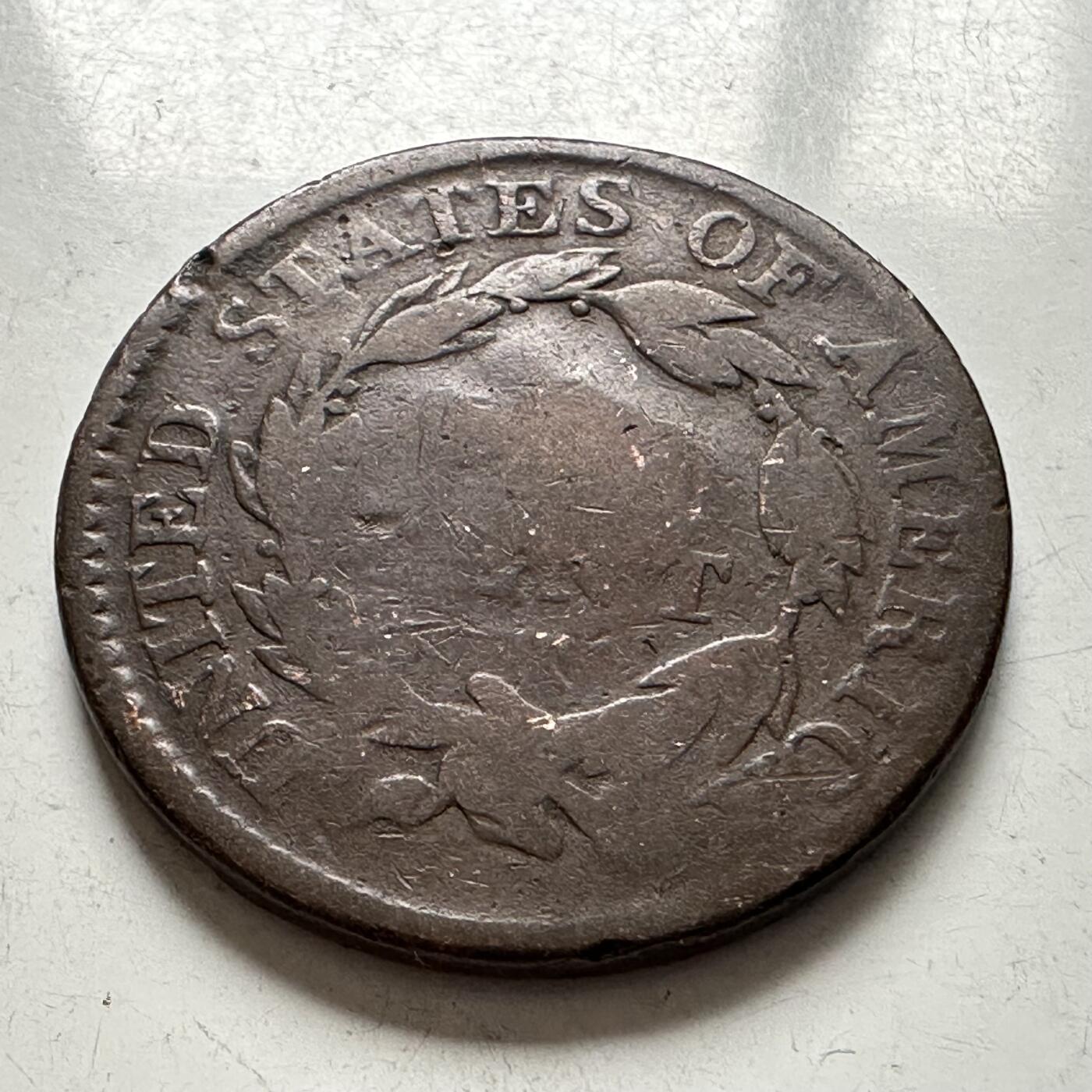 🌹外币初藏🌹🐯2025年第144场  每周二四六晚8️⃣点 接代拍 美国1818年一美分 有加盖