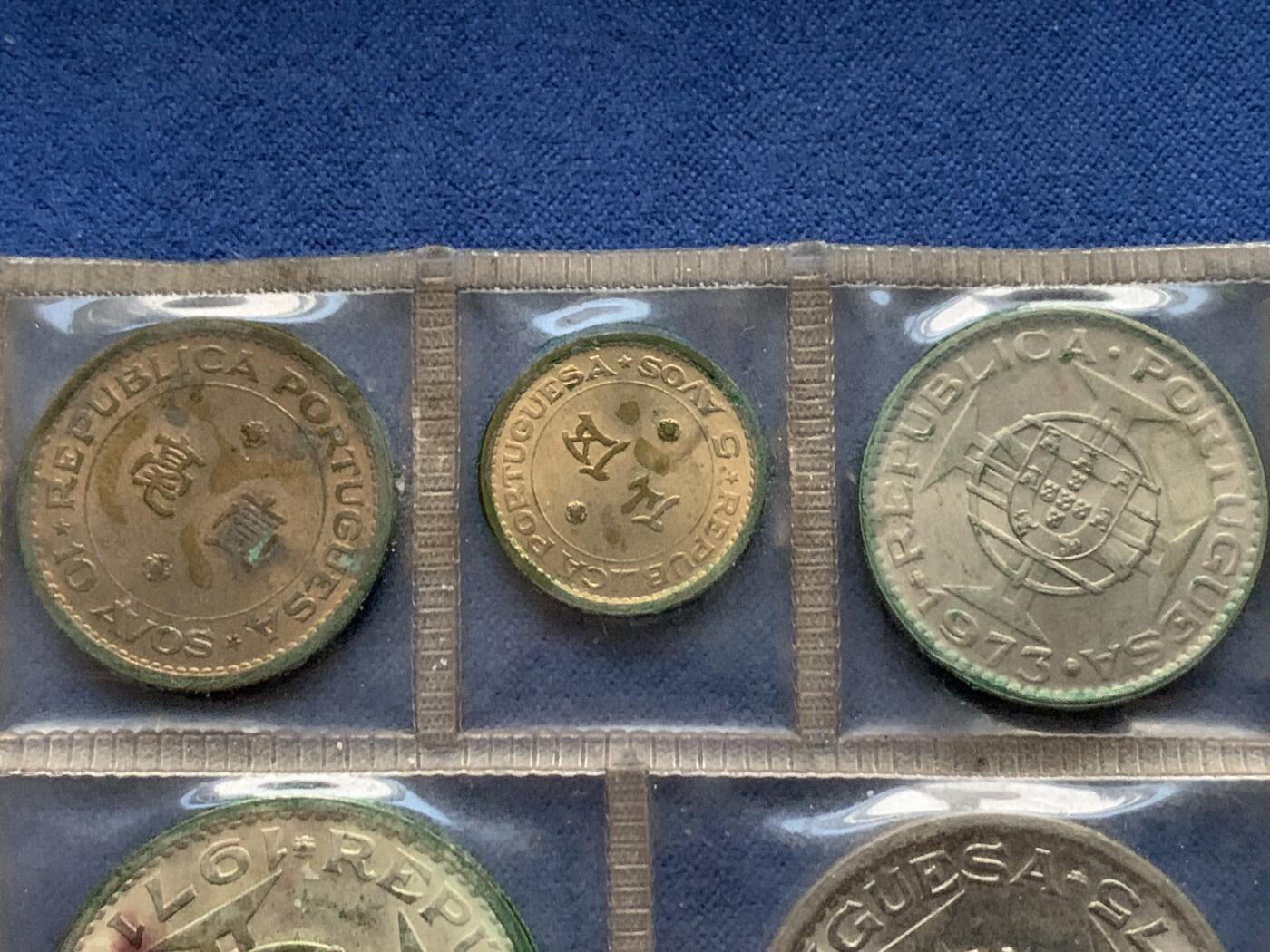 《竞宝斋》第450场 周日，周一，周二  3场连拍 （全场包邮，欢迎送拍） 澳门套币5枚（5元为银币）