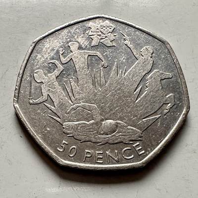 🌹外币初藏🌹🐯2025年第144场  每周二四六晚8️⃣点 接代拍 - 英国2011年50便士 纪念币