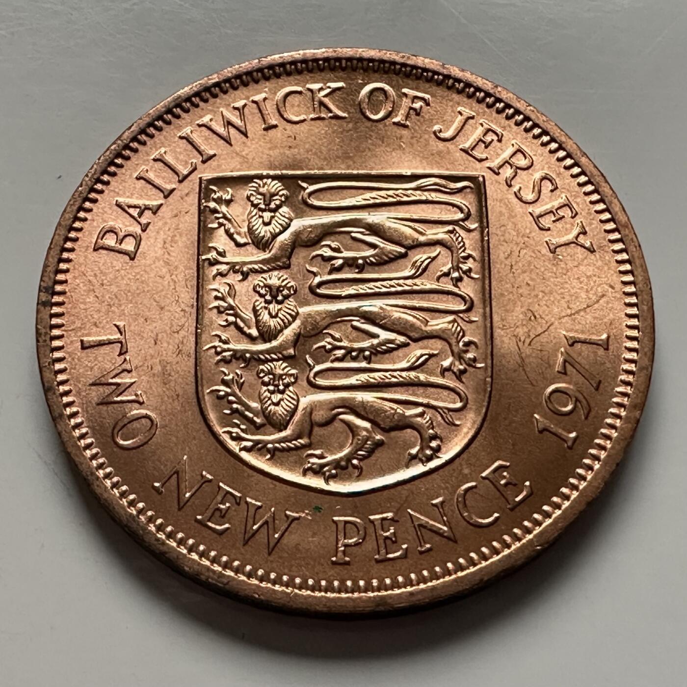 🌹外币初藏🌹🐯2025年第144场  每周二四六晚8️⃣点 接代拍 泽西岛1971年2便士 a