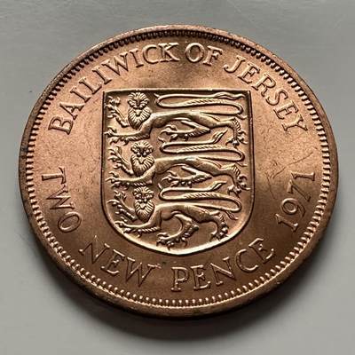 🌹外币初藏🌹🐯2025年第144场  每周二四六晚8️⃣点 接代拍 - 泽西岛1971年2便士 a