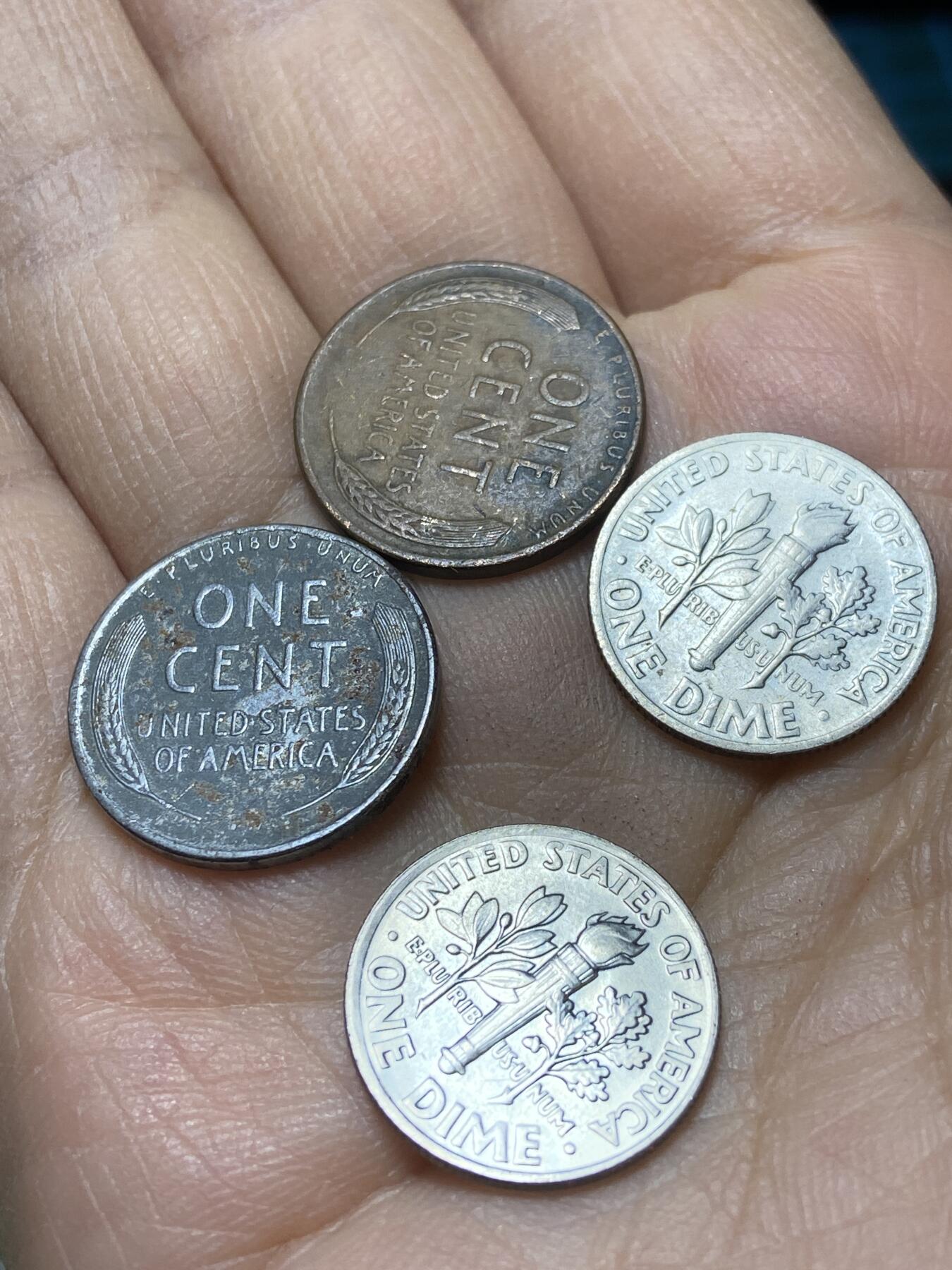 2025年第一百四十五场(总第一百七十一场）高品质英国一线回流散币年末特拍场第二场(免佣金) 美国🇺🇸4枚：1943年56年1分，1971年94年1角