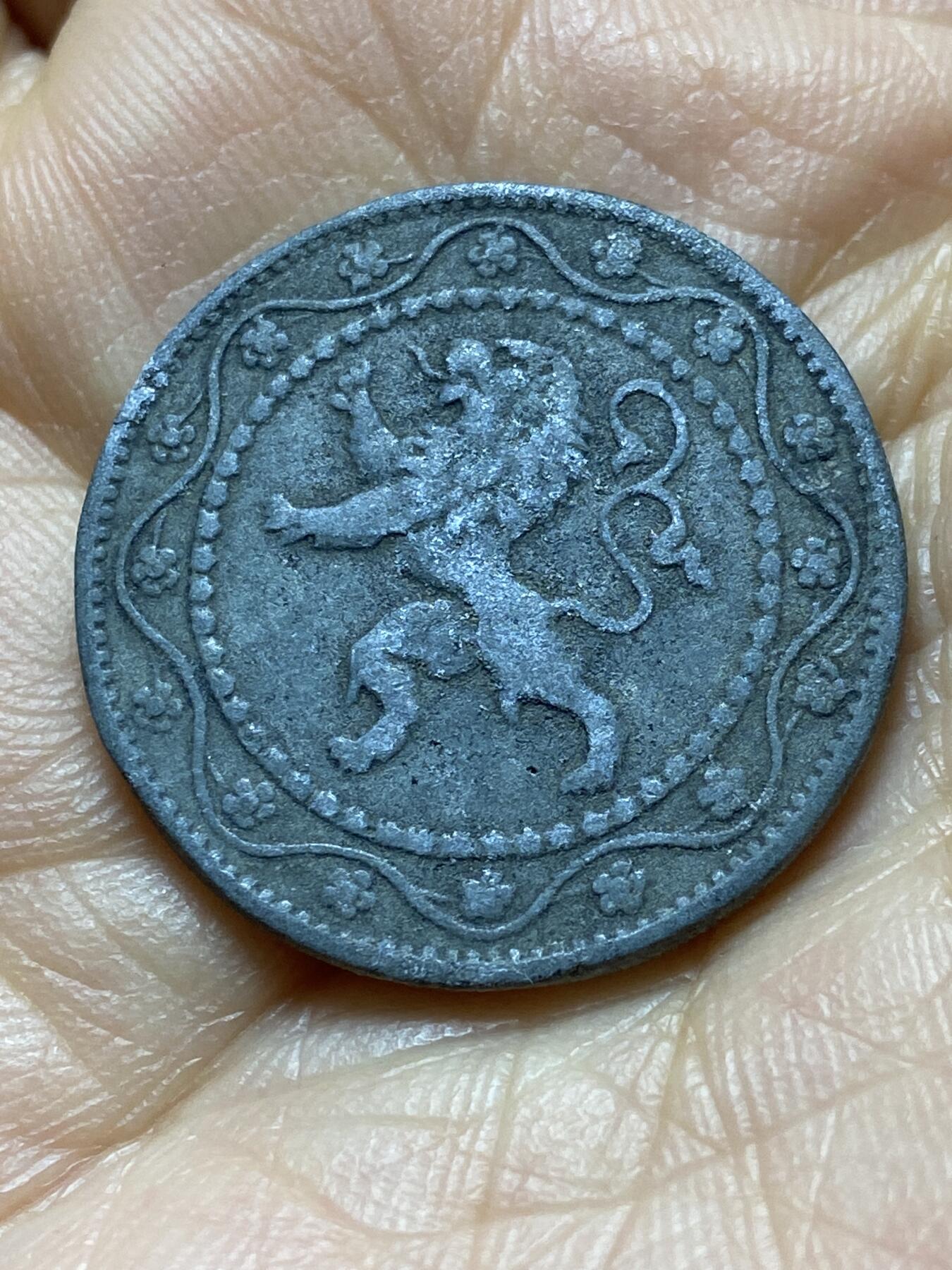 2025年第一百四十五场(总第一百七十一场）高品质英国一线回流散币年末特拍场第二场(免佣金) 比利时🇧🇪1916年25分(一战德国占领时期)