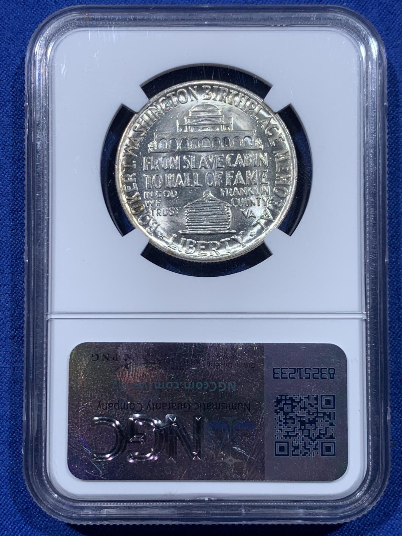 《竞宝斋》第450场 周日，周一，周二  3场连拍 （全场包邮，欢迎送拍） NGC MS63 美国1946年50美分纪念币 值得入手把玩