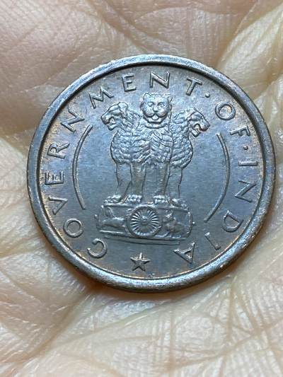 2025年第一百四十二场(总第一百六十八场）高品质英国一线回流散币年末特拍场第二场(免佣金) 印度🇮🇳1954年1派斯(第一套第四版，b版钻石孟买造)