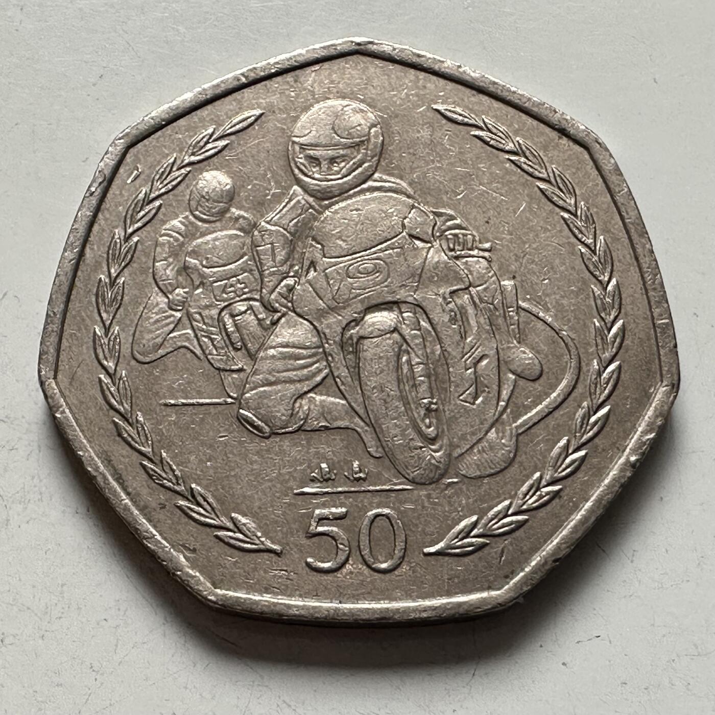 🌹外币初藏🌹🐯2025年第144场  每周二四六晚8️⃣点 接代拍 马恩岛1997年50便士 b