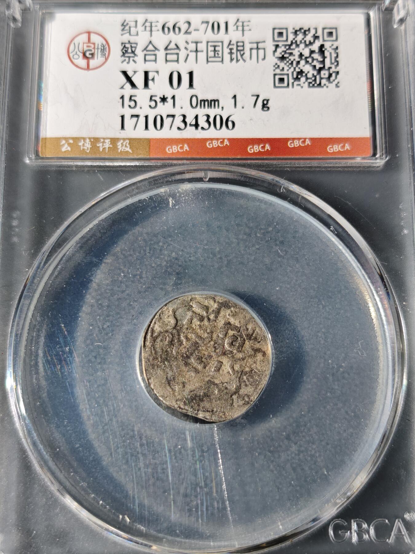 98期回流戒指饰品杂件纪念章丝路钱币专场 察合台汗国银币