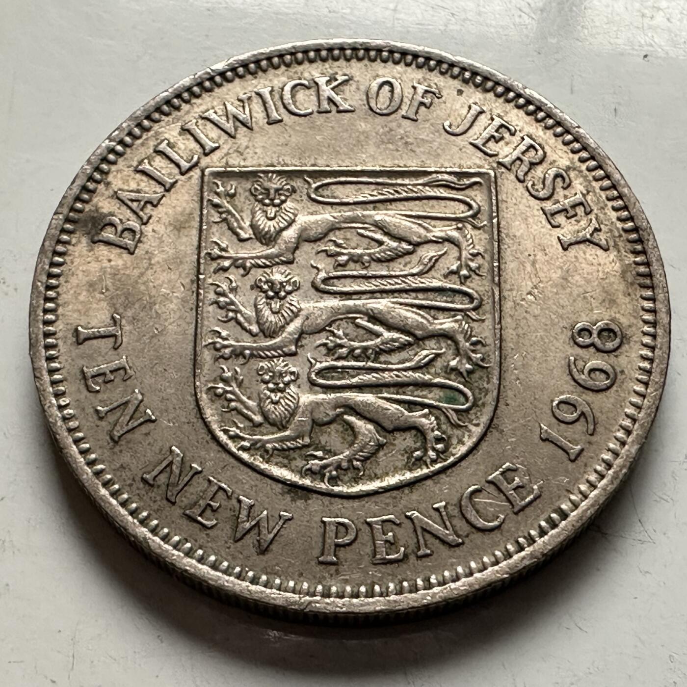 🌹外币初藏🌹🐯2025年第144场  每周二四六晚8️⃣点 接代拍 泽西岛1968年10便士