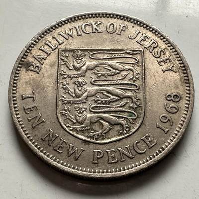 🌹外币初藏🌹🐯2025年第144场  每周二四六晚8️⃣点 接代拍 - 泽西岛1968年10便士