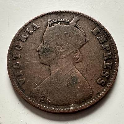 🌹外币初藏🌹🐯2025年第144场  每周二四六晚8️⃣点 接代拍 - 印度1897年1/4安娜铜币