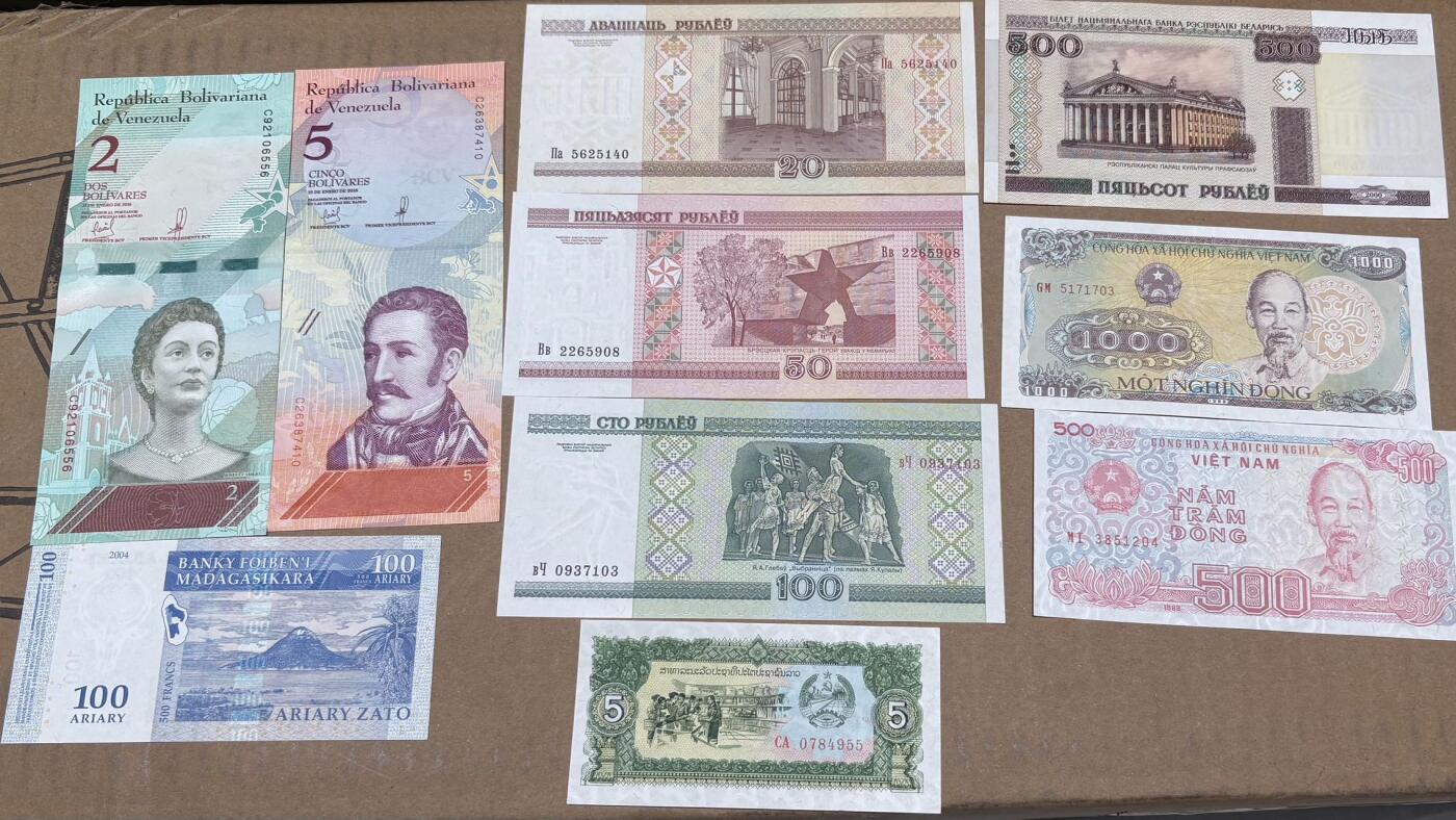 【礼羽收藏】🌏世界钱币拍卖第117期 白俄罗斯 越南 委内瑞拉等一共10张纸币全部UNC
