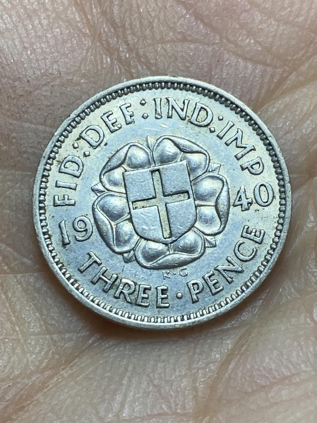 2025年第一百四十五场(总第一百七十一场）高品质英国一线回流散币年末特拍场第二场(免佣金) 英国🇬🇧1940年3便士银币(乔治六世第一版，500银)