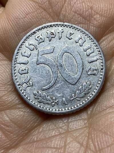 2025年第一百四十二场(总第一百六十八场）高品质英国一线回流散币年末特拍场第二场(免佣金) 少见品种–德意志第三帝国1935年50芬尼(A标柏林造)