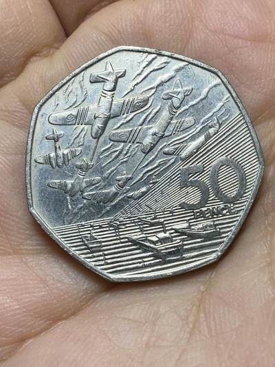 2025年第一百四十四场(总第一百七十场）品种丰富英国一线回流散币年末特拍场第一场(免佣金) - 英国🇬🇧1994单年份50便士(诺曼底登陆50周年纪念币)