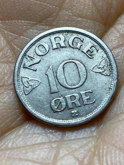 2025年第一百四十二场(总第一百六十八场）高品质英国一线回流散币年末特拍场第二场(免佣金) 挪威🇳🇴1951年10欧尔(哈康七世第六版首发年)