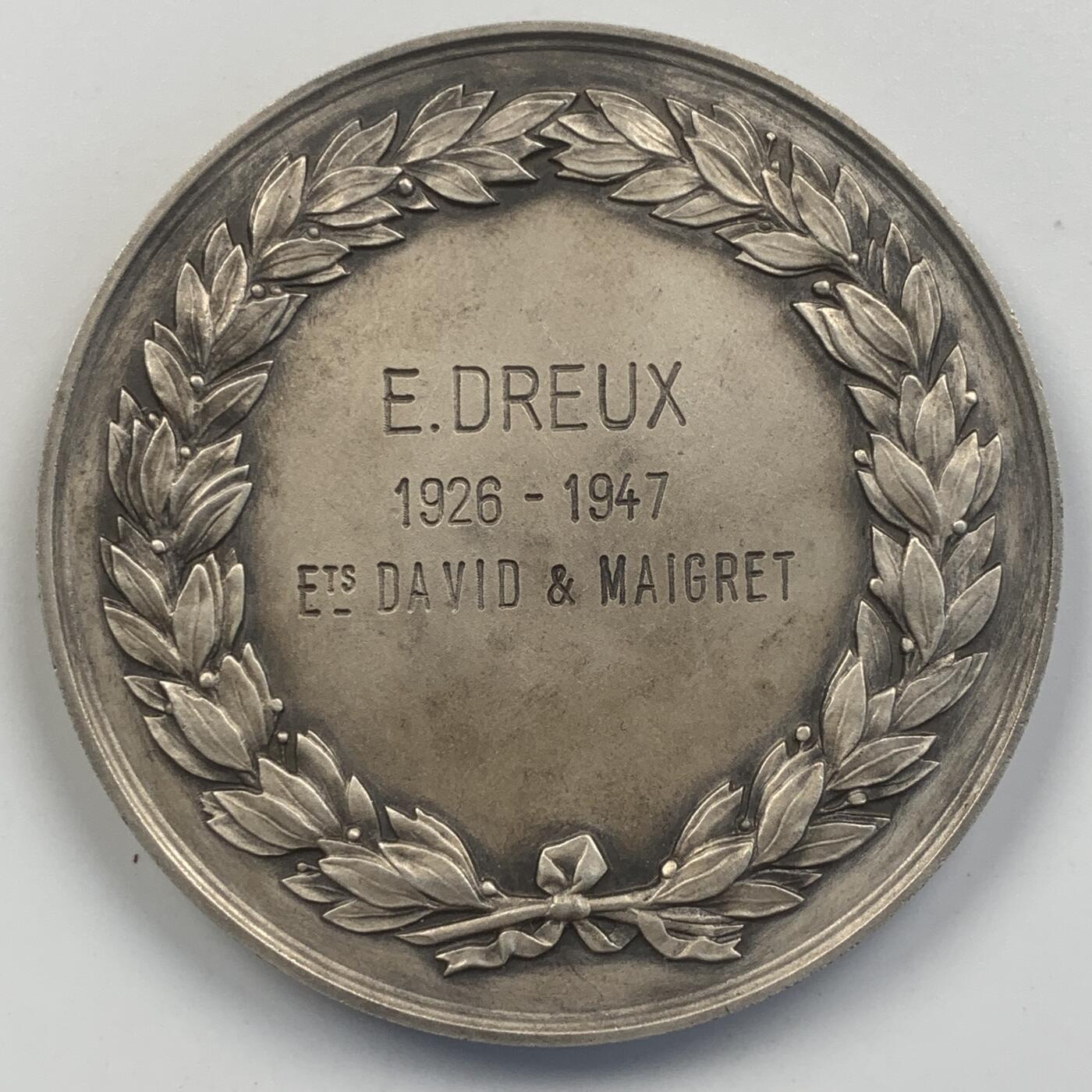 掌中浮雕-藏着的欧洲第047场 1947年法国埃纳工业协会镀银铜奖章，58mm，94g