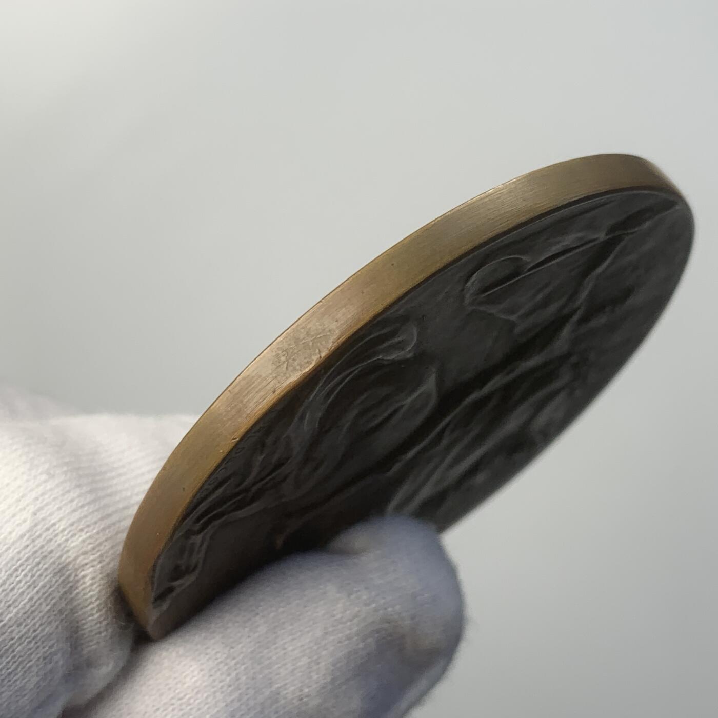 掌中浮雕-藏着的欧洲第047场  1913年比利时根特世博会铜章，56mm