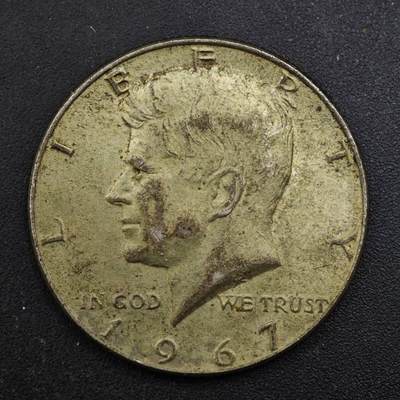 【淘币小摊】实时拍第八百三十六拍   银币套币场   满百包邮可预留二周 每周一统一发货   - 美国1967年肯尼迪半美元银币