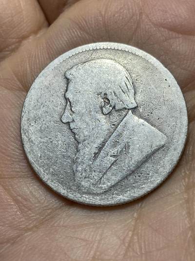 2025年第一百四十二场(总第一百六十八场）高品质英国一线回流散币年末特拍场第二场(免佣金) 稀少品种–南非1897年2先令银币(德兰士瓦共和国时期，925高银，关门年)