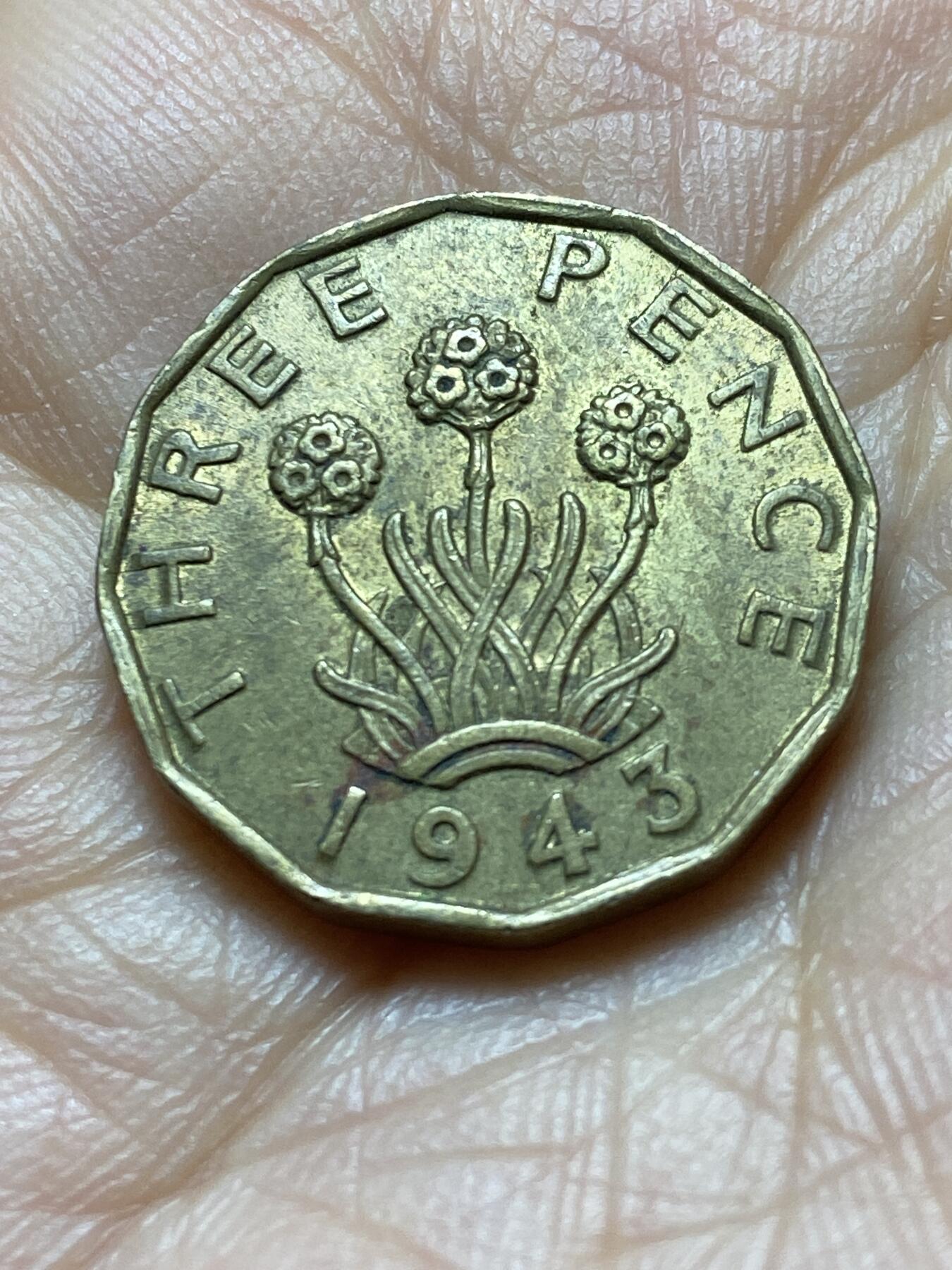 2025年第一百四十五场(总第一百七十一场）高品质英国一线回流散币年末特拍场第二场(免佣金) 英国🇬🇧1943年3便士(乔治六世第一版)