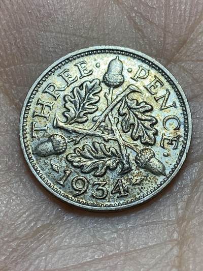2025年第一百四十五场(总第一百七十一场）高品质英国一线回流散币年末特拍场第二场(免佣金) - 英国🇬🇧1934年3便士银币(乔治五世第四版，500银)