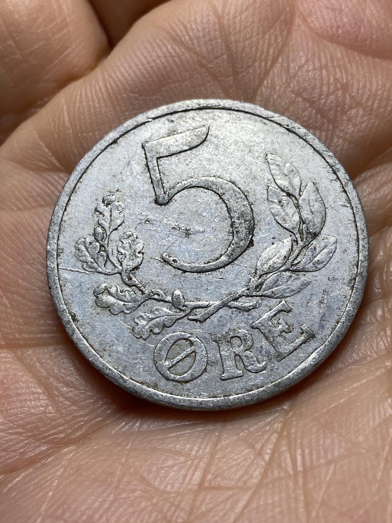 2025年第一百四十五场(总第一百七十一场）高品质英国一线回流散币年末特拍场第二场(免佣金) 丹麦🇩🇰1941单年份5欧尔(克里斯蒂安十世第七版，N; S版)