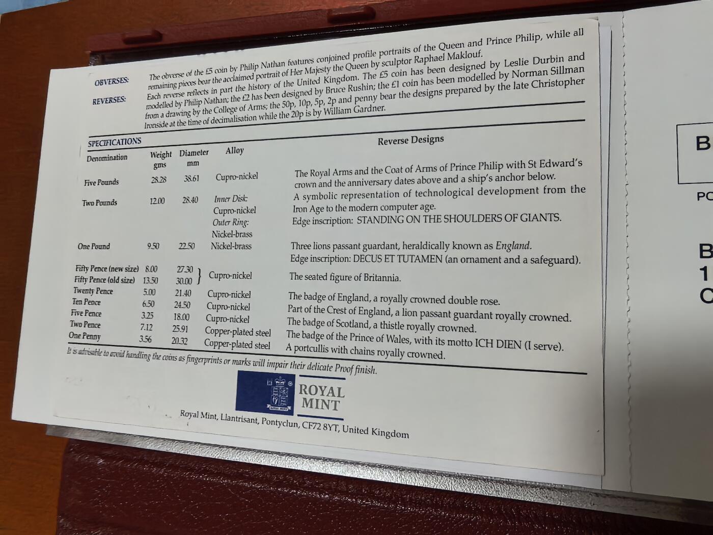 长老汇蛇年精选第八十六场拍卖 1997英国10枚精制币豪华套装，盒证全，带白色外纸