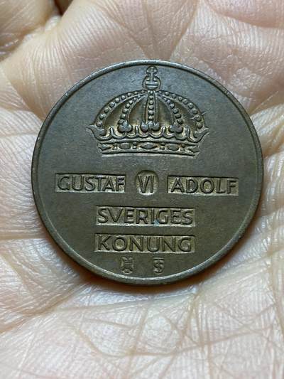 2025年第一百四十二场(总第一百六十八场）高品质英国一线回流散币年末特拍场第二场(免佣金) 瑞典🇸🇪1957年5欧尔(古斯塔夫六世第一版，前期TS标)