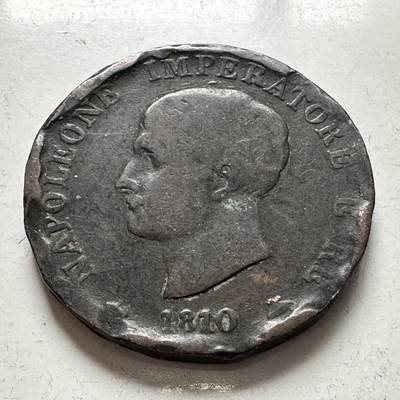 🌹外币初藏🌹🐯2025年第144场  每周二四六晚8️⃣点 接代拍 - 意大利1810年拿破仑1 Soldo铜币约10.95克27.5毫米