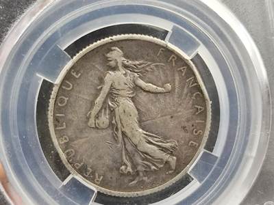 12月20日徽章钱币专场 - 法国2法郎银币 1918年改刻结婚纪念