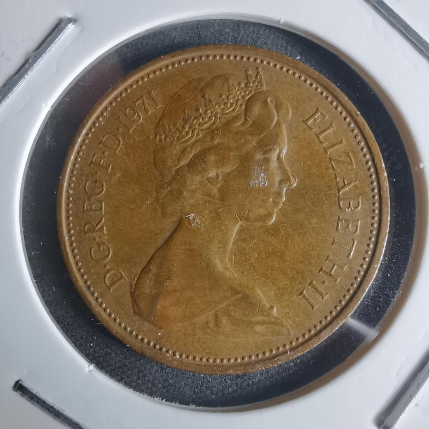 沼泽如烟--第942场 英国1971年2便士