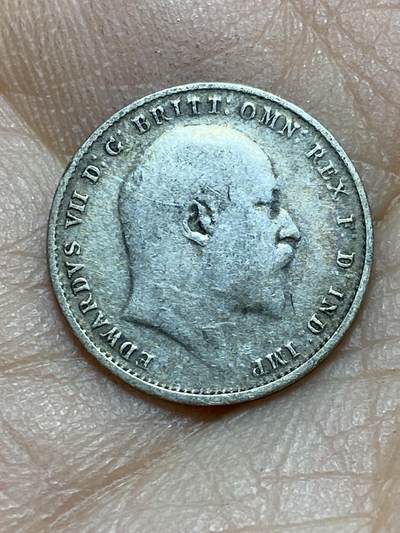 2025年第一百四十二场(总第一百六十八场）高品质英国一线回流散币年末特拍场第二场(免佣金) 英国🇬🇧1908年3便士银币(爱德华七世时期，925高银)