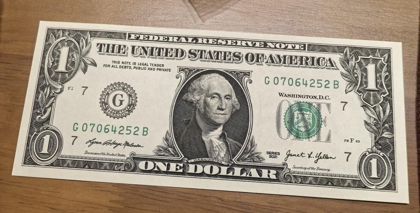 南宋泉阁俄币 外币 国币 专场第二十期 【送拍无额外佣金】 1美元纸币 全新未流通 好品