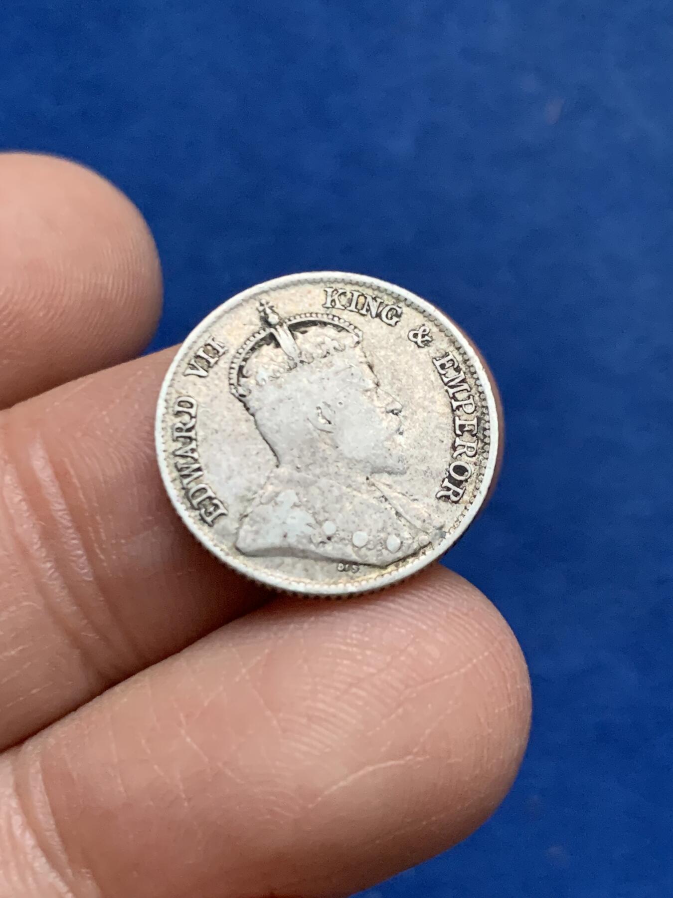 《竞宝斋》第450场 周日，周一，周二  3场连拍 （全场包邮，欢迎送拍） 两枚一组 香港1890年五仙银币 较少见H版 + 1903年一毫