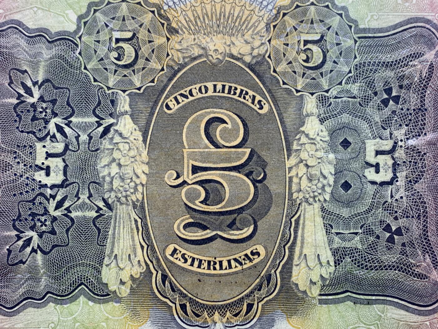 《竞宝斋》第450场 周日，周一，周二  3场连拍 （全场包邮，欢迎送拍） Legacy 64 葡属莫桑比克1934年 5Libras