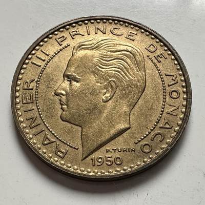 🌹外币初藏🌹🐯2025年第144场  每周二四六晚8️⃣点 接代拍 - 摩纳哥1950年20法郎