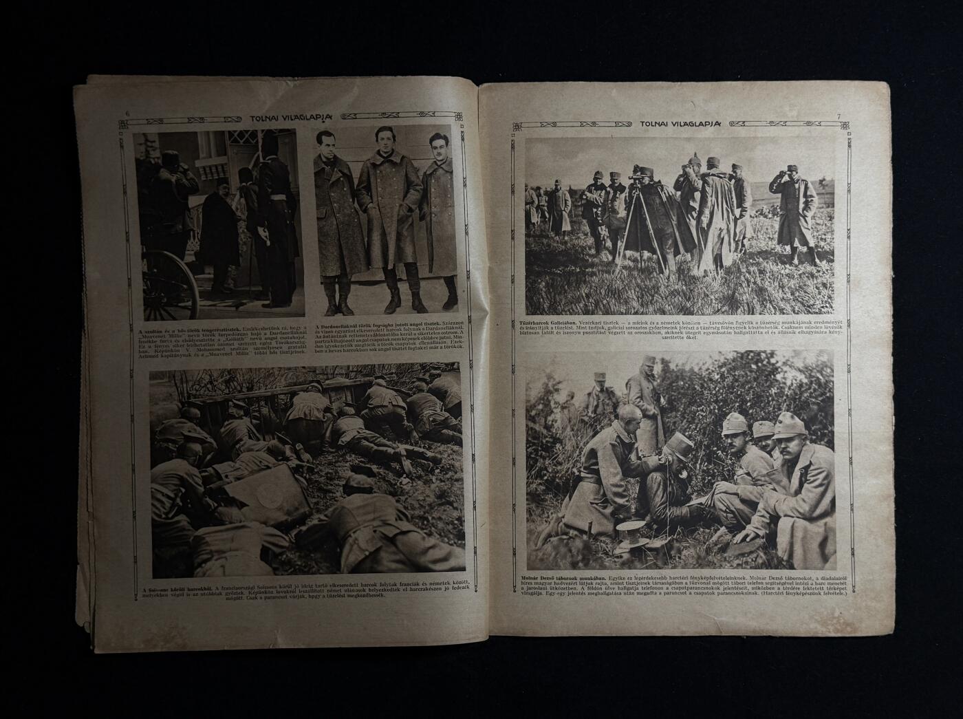 欢庆元旦！戎马世界章牌大赏第109期元旦大拍 匈牙利一战时期插图画报《Tolnai Világlapja》原件，内容有大量与第一次世界大战有关的照片和插画