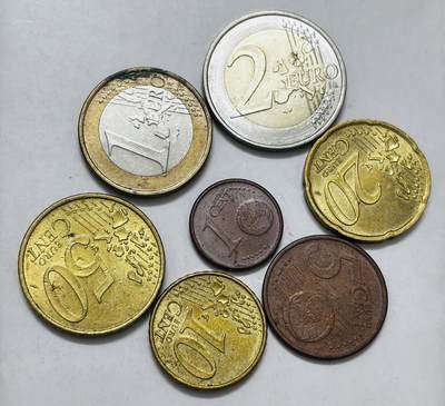 文馨钱币收藏第 286 场，圣诞节专场【 长期接收代拍品低至 0 佣金】 - 原光好品德国欧元 7 枚套