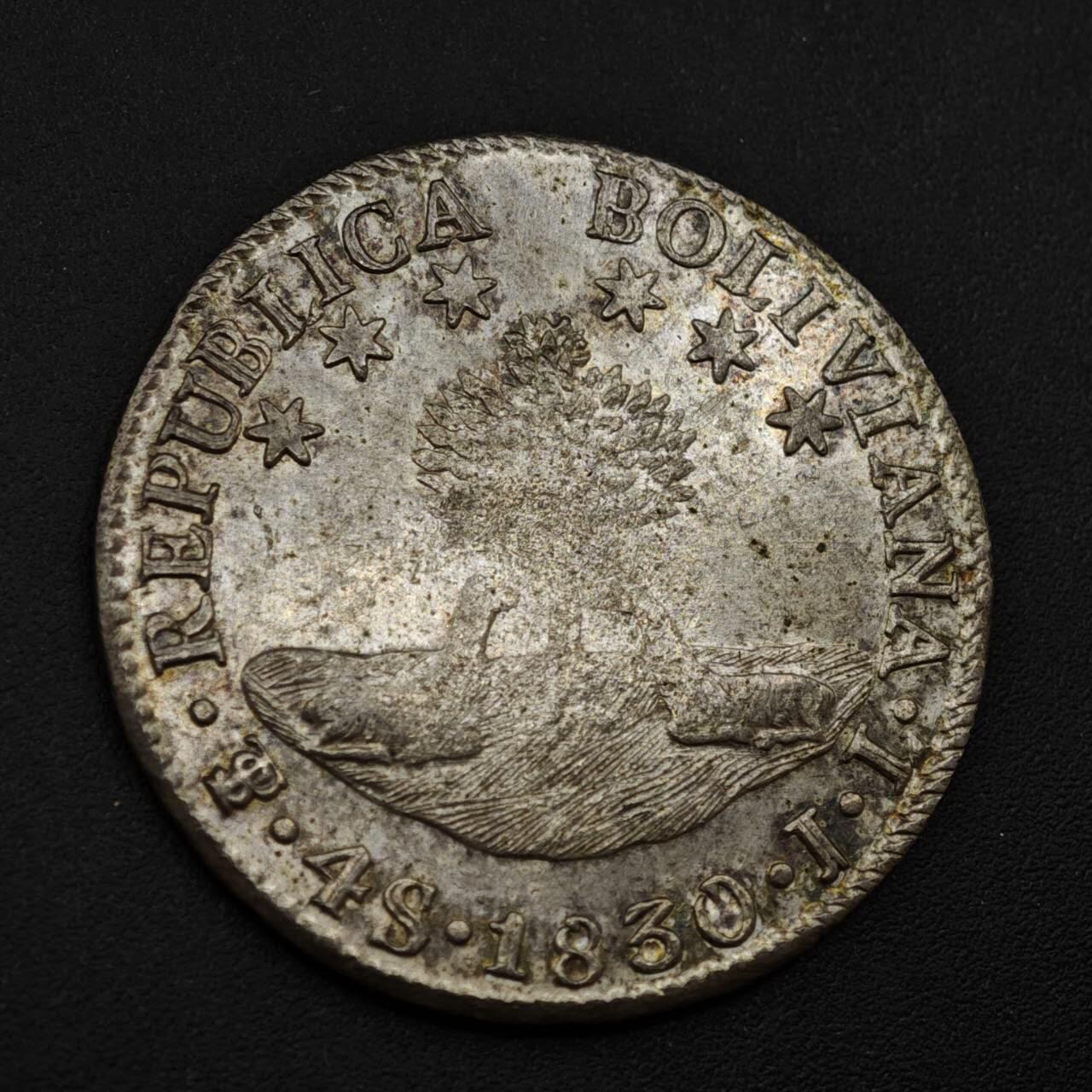 【淘币小摊】实时拍第八百三十六拍   银币套币场   满百包邮可预留二周 每周一统一发货   秘鲁1830年4S双羊驼银币