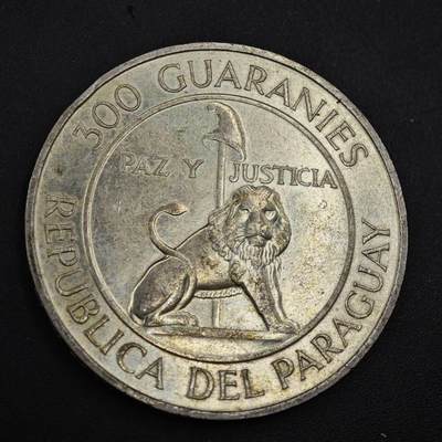 【淘币小摊】实时拍第八百三十六拍   银币套币场   满百包邮可预留二周 每周一统一发货   - 巴拉圭1973年300瓜拉尼银币 26.6克720银 银价291