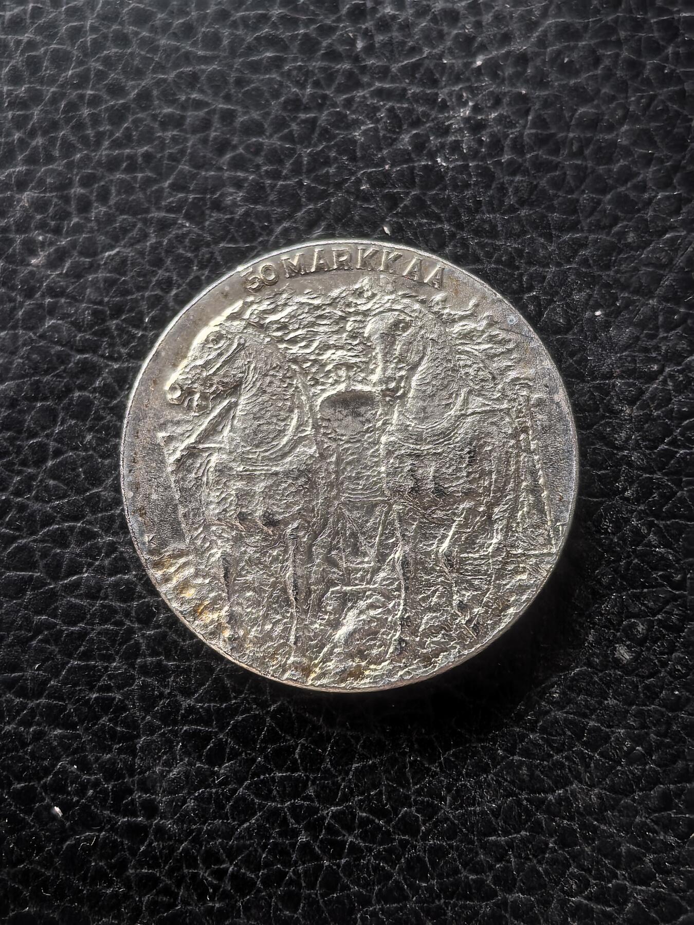 道一币馆币章第一百六十一场 芬兰1981年总统凯科宁80岁寿辰50马克银币 20g 500s