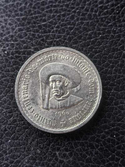 道一币馆币章第一百六十一场 - 葡萄牙1960年亨利亲王逝世500周年10埃斯库多银币