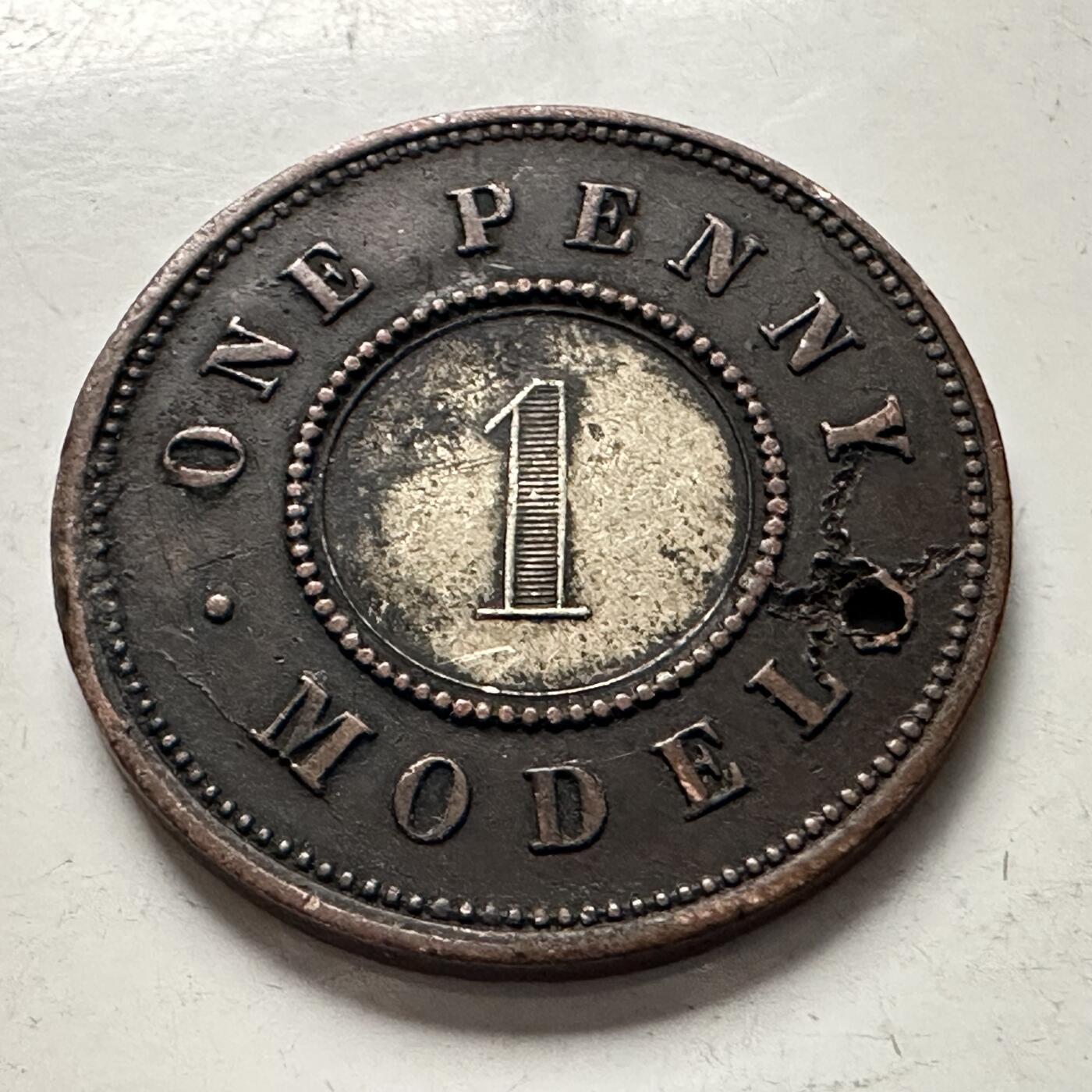 🌹外币初藏🌹🐯2025年第144场  每周二四六晚8️⃣点 接代拍 英国一便士银芯 试机币 镶嵌币