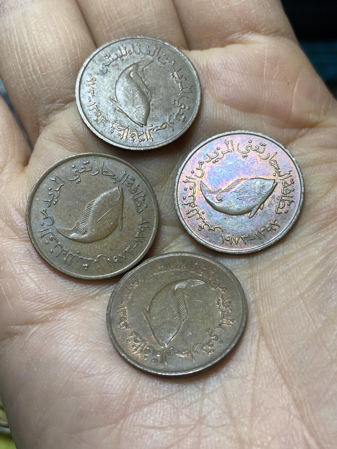 2025年第一百四十五场(总第一百七十一场）高品质英国一线回流散币年末特拍场第二场(免佣金) 阿联酋🇦🇪1973年5费尔4枚