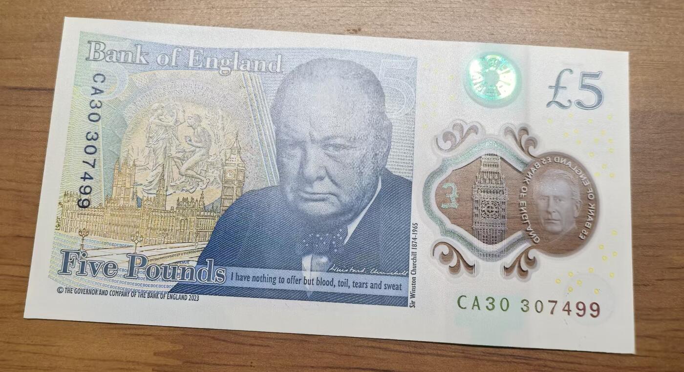 南宋泉阁俄币 外币 国币 专场第二十期 【送拍无额外佣金】 5英镑纸币 新版查尔斯王子 在英国都少见 全新未流通