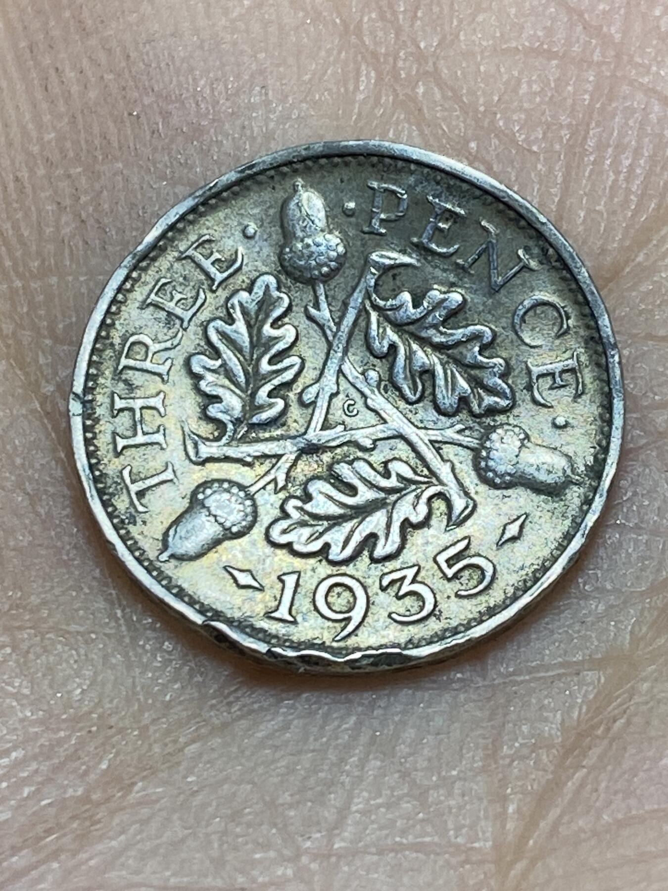 2025年第一百四十五场(总第一百七十一场）高品质英国一线回流散币年末特拍场第二场(免佣金) 币不平–英国🇬🇧1935年3便士银币(乔治五世第四版，500银)