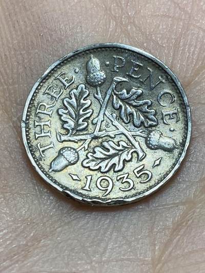 2025年第一百四十五场(总第一百七十一场）高品质英国一线回流散币年末特拍场第二场(免佣金) - 币不平–英国🇬🇧1935年3便士银币(乔治五世第四版，500银)