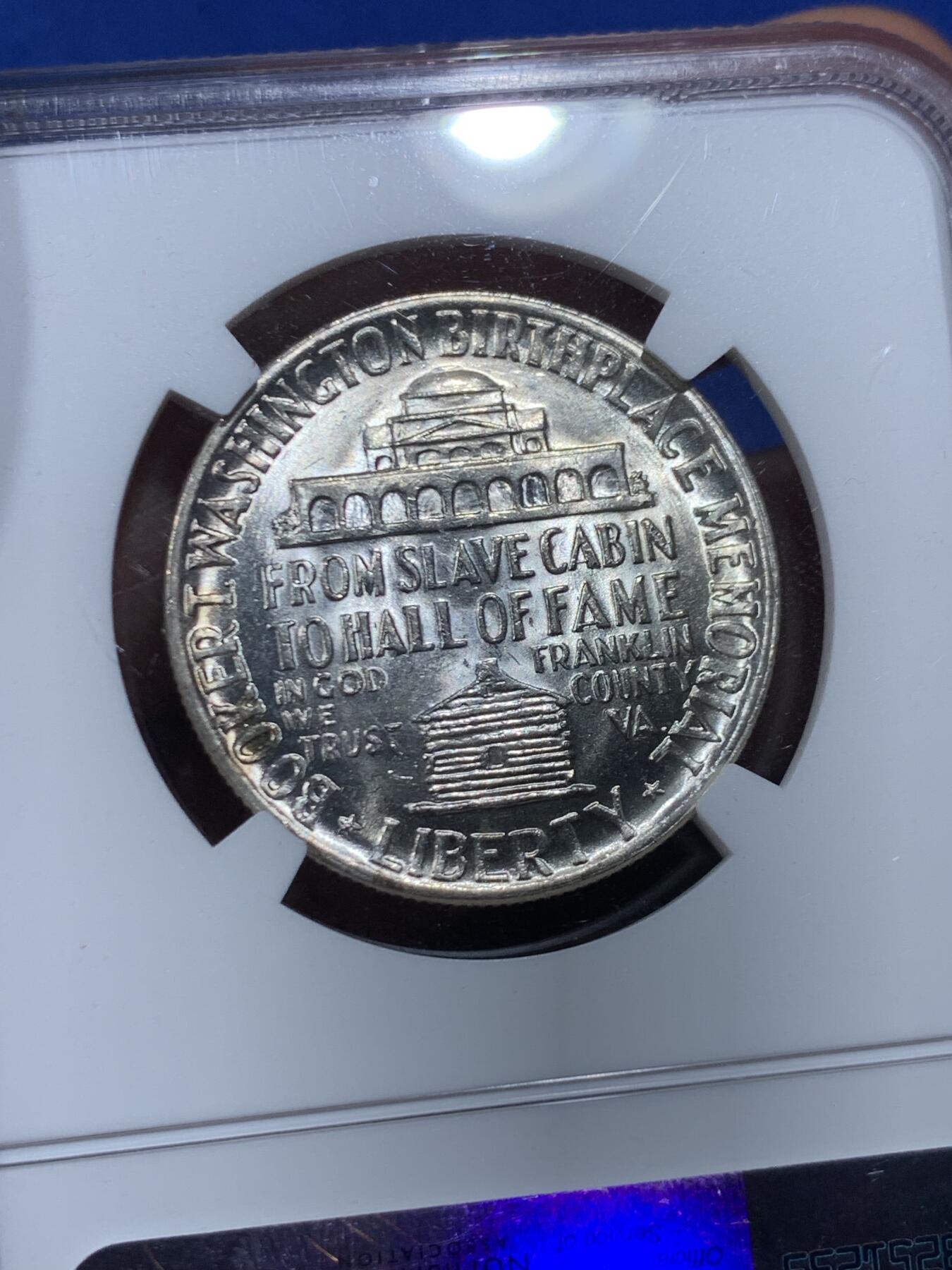 《竞宝斋》第450场 周日，周一，周二  3场连拍 （全场包邮，欢迎送拍） NGC MS63 美国1946年50美分纪念币 值得入手把玩